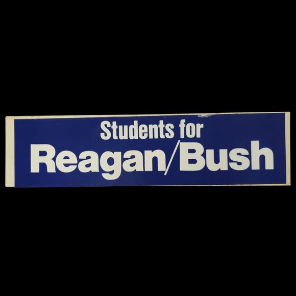 Students For Reagan Bush 1984 Presidential Campaign Bumper Sticker Lot NOS - Picture 6 of 7